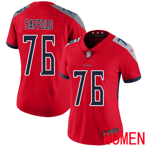 Tennessee Titans Limited Red Women Rodger Saffold Jersey NFL Football #76 Inverted Legend->women nfl jersey->Women Jersey